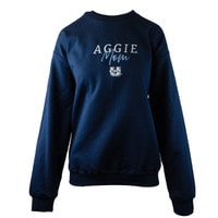 U-State Aggie Mom Embroidered Crew Sweatshirt navy blue